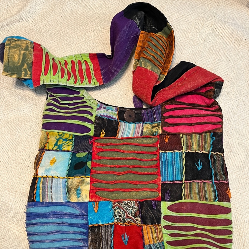 Textile Crossbody Hobo Bag from Nepal